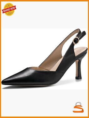 Slingback Kitten Heels Closed Pointed Toe Backless Wedding Party Dress Pumps